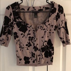 INC cropped cardigan